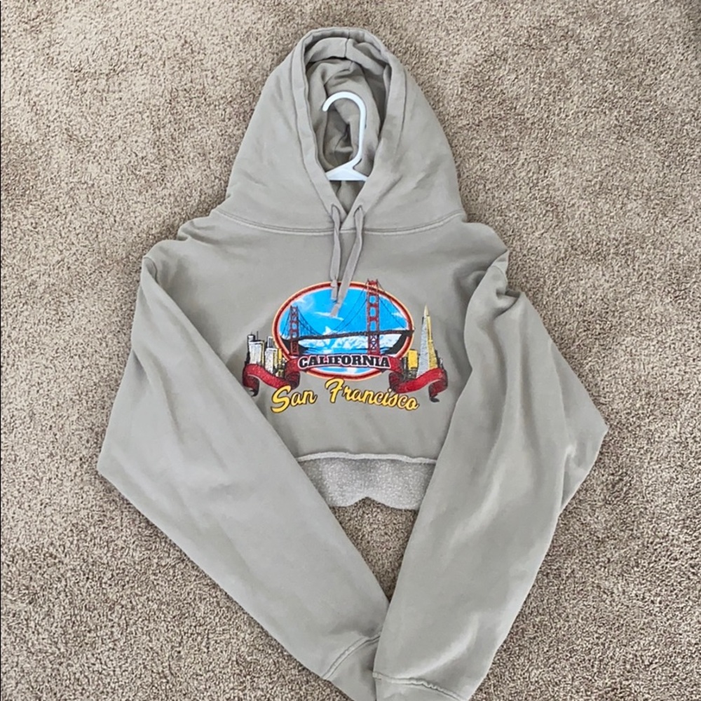 BRANDY MELVILLE SAN FRANCISCO CROPPED HOODIE